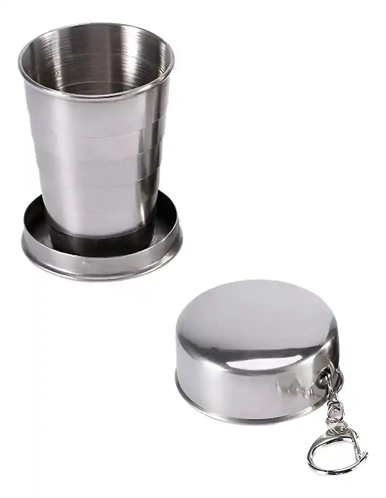Vaso Taza Acero Inoxidable Plegable Portátil Viajes Camping