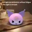 Lampara Luz Nocturna Kuromi Temporizador Silicona Protección Ocular Púrpura