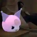 Lampara Luz Nocturna Kuromi Temporizador Silicona Protección Ocular Púrpura