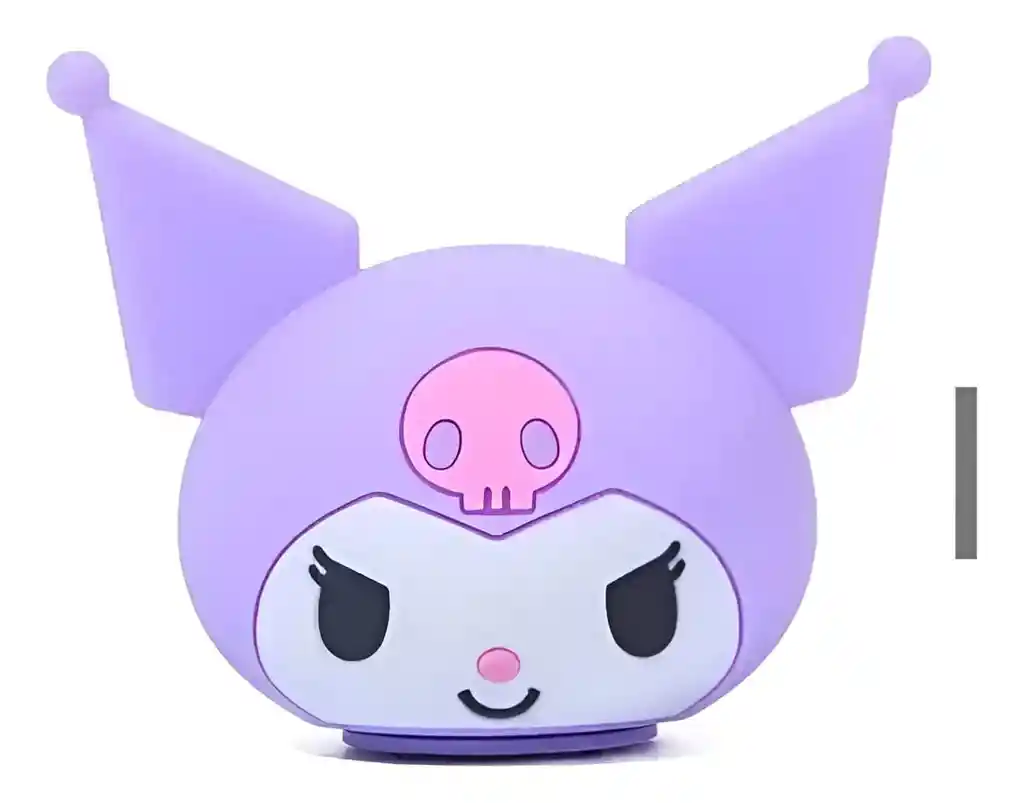 Lampara Luz Nocturna Kuromi Temporizador Silicona Protección Ocular Púrpura