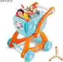 Carrito De Mercado De Juguete Niños Transformable 2 En 1 Multicolor