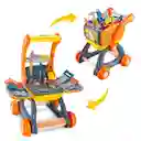 Carrito De Herramientas Niños Transformable 2 En 1 Multicolo