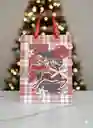 Bolsa De Regalo Navideña 40x30 Cm – Cartulina Festiva Con Diseños Clásicos Y Detalles Brillantes