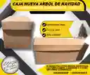 Caja Para Arbol De Navidad Nueva Carton Resistente Base Tapa De 1 Metro De Largo X 38 Ancho X 38 Alto