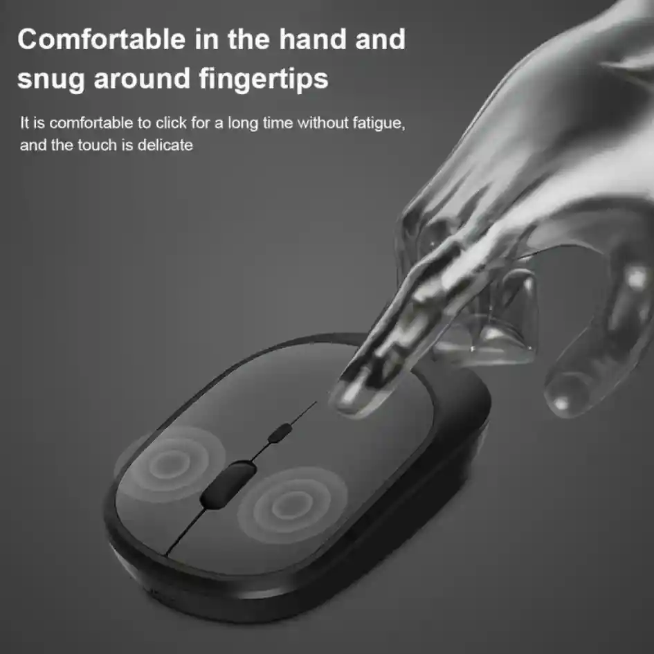 Mouse Inalámbrico Conexión Bluetooth Recargable Usb Rosado