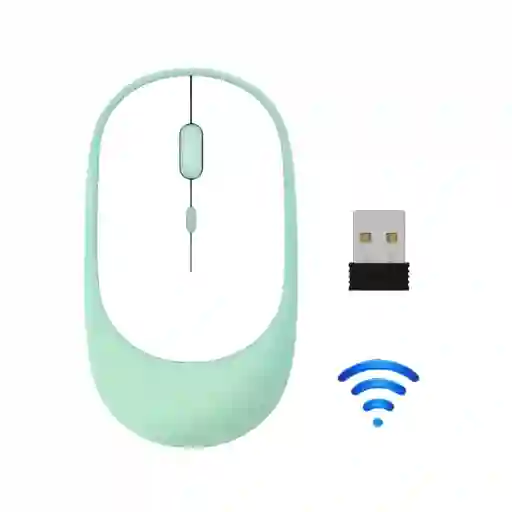 Mouse Inalámbrico Conexión Bluetooth Recargable Usb Menta