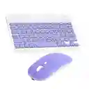 Mouse Inalámbrico Conexión Bluetooth Recargable Usb Lila