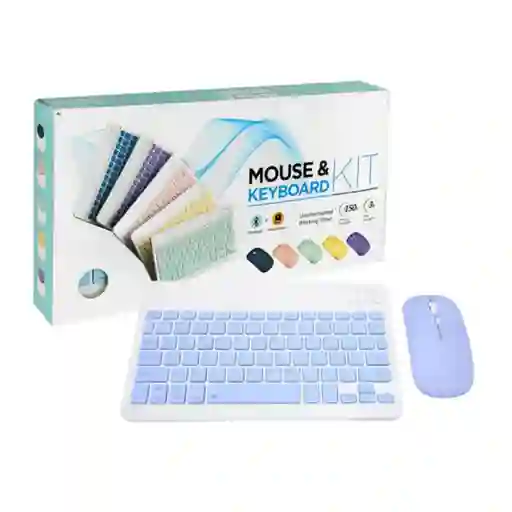 Mouse Inalámbrico Conexión Bluetooth Recargable Usb Lila