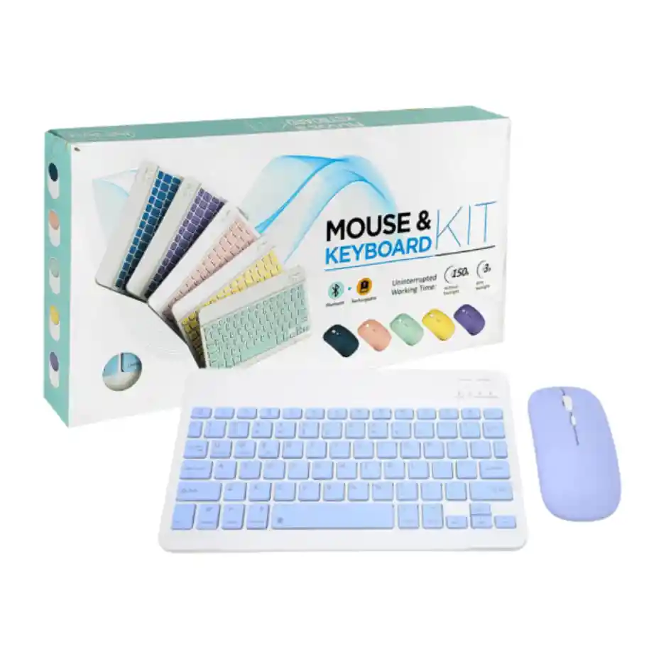 Mouse Inalámbrico Conexión Bluetooth Recargable Usb Lila