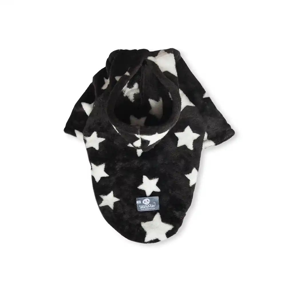 Hoodie L Negro Estrellas Blancas