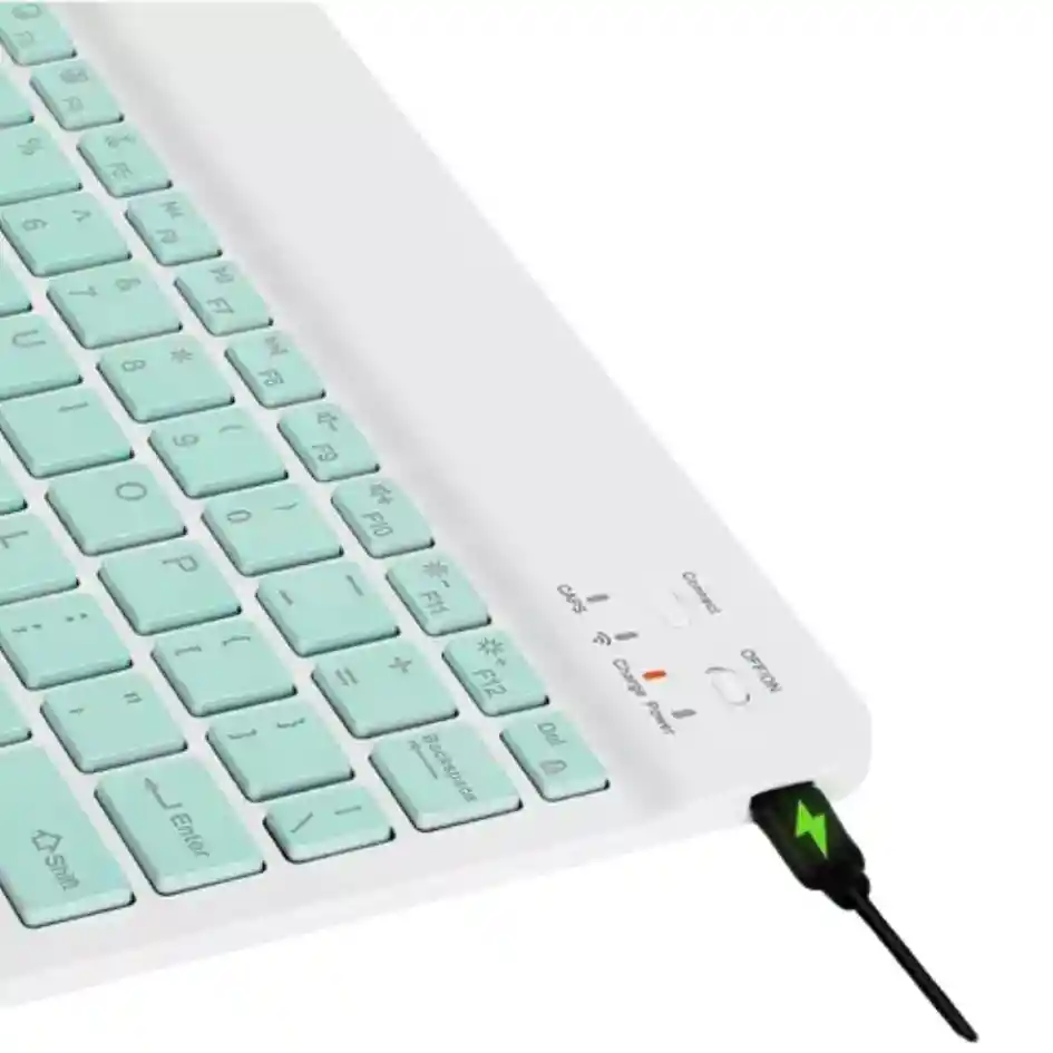 Combo Teclado + Mouse Inalámbrico Bluetooth Recargable Menta
