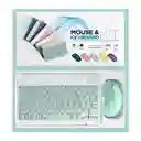 Combo Teclado + Mouse Inalámbrico Bluetooth Recargable Menta