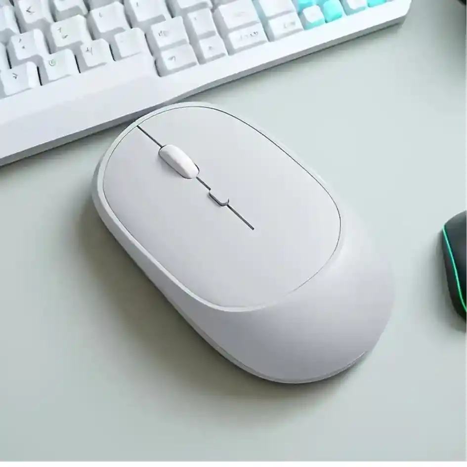 Combo Teclado Mas Mouse Inalámbrico Bluetooth Recargable Blanco