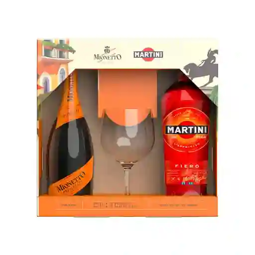 Mionetto Prosecco Brut Vino Espumoso 750 Ml + Martini Fiero 750 Ml