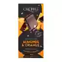 Cachet Chocolate Belga Almendras & Naranja 57% Cacao, Crujiente, Frutal Y Artesanal 100 g