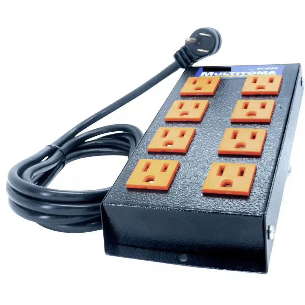 Multitoma Metálica 8 Salidas De 8 Metros