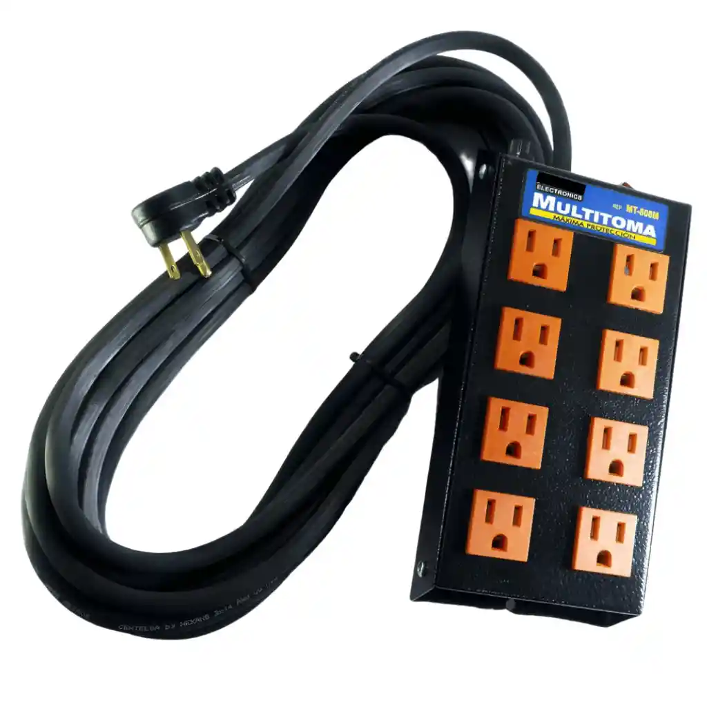 Multitoma Metálica 8 Salidas De 8 Metros