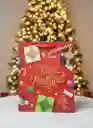 Bolsa De Regalo Navideña 32x26 Cm – Varios Colores Con Detalles Escarchados En Relieve 3d