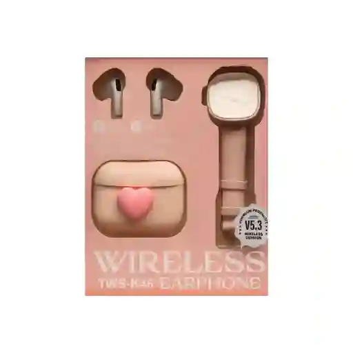 Kit Manos Libres + Reloj Keeka Tws-k46 (rosa)