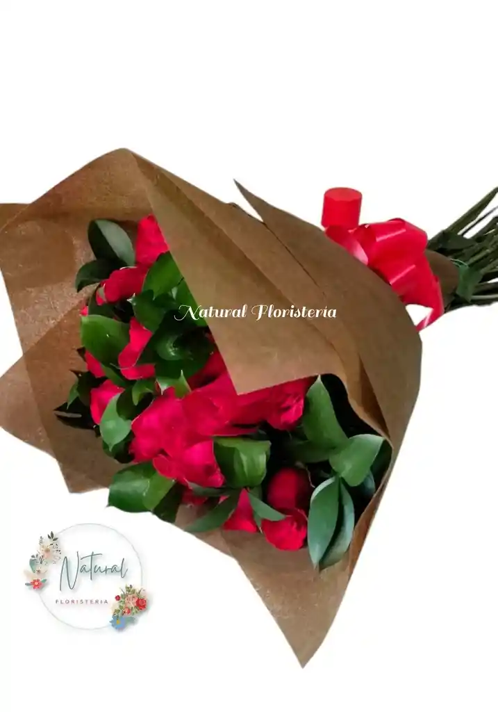 Bouquet De 24 Rosas Con Rusco