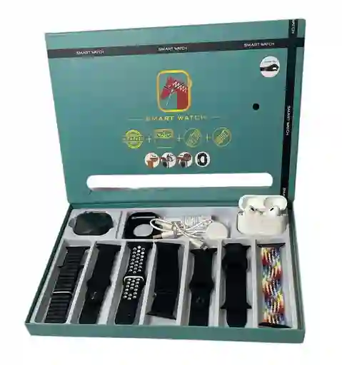 Reloj Inteligente Con Audifonos Inalambricos Y Set De Manillas