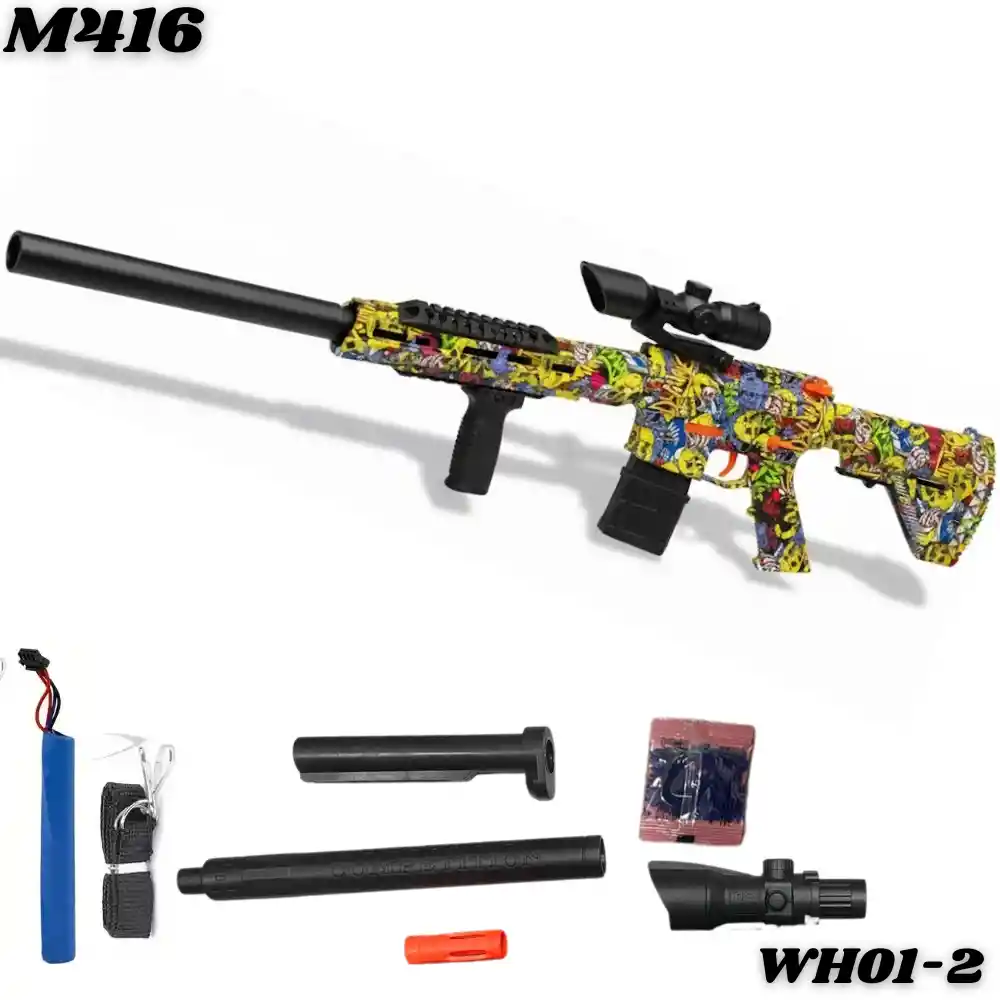 Juguete Pistola Electrica Hidrogel Con Bola De Gel M416