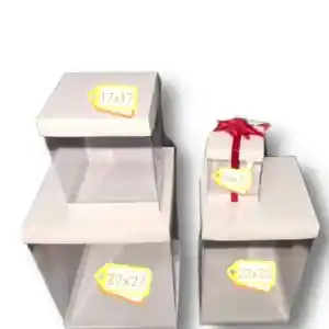 Cajas En Acetato Y Carton Para Tortas Altas, Regalo ,,, Chocolates