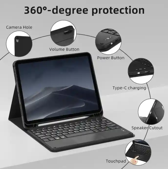 Estuche Smart Case Teclado Touchpad Para Ipad 10th 2022 10.9