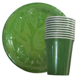 Kit De Platos Y Vasos Verde