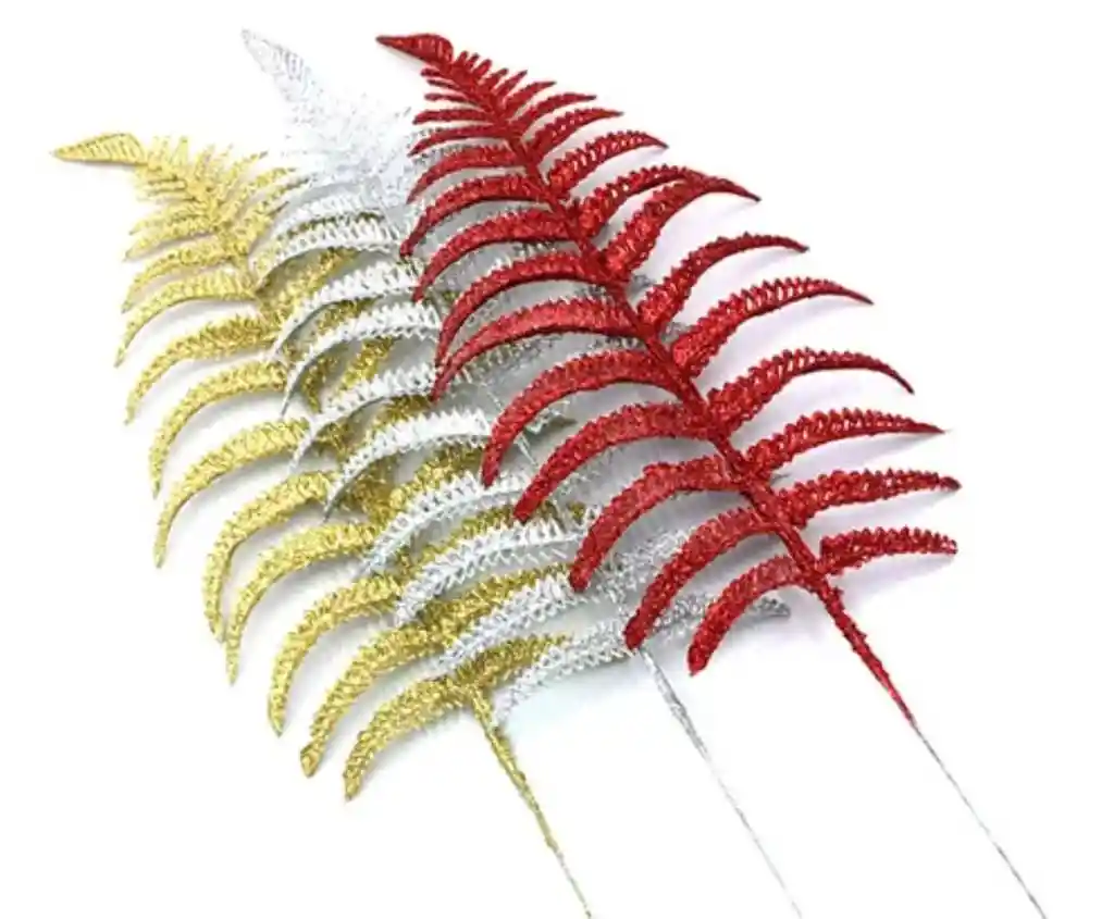 Hermosas Hojas Navideñas Luxury Brillante Navideñas