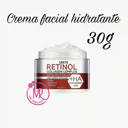 Crema Facial Hidratante Con Retinol, Colágeno Y Ácido Hialurónico