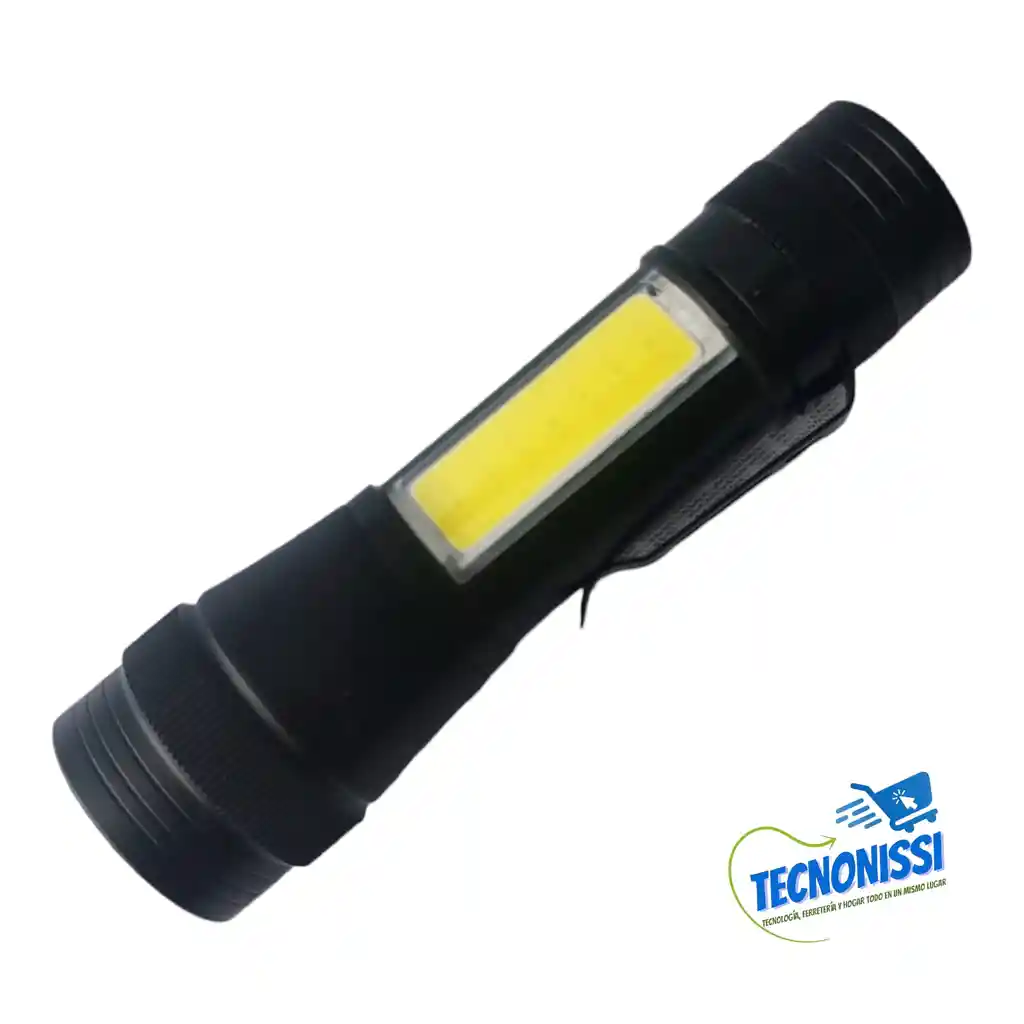 Linterna Mediana Led Recargable Luz Zoom Largo Alcance