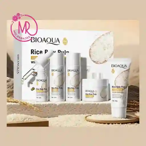 Kit Facial A Base De Arroz Por 5 Piezas