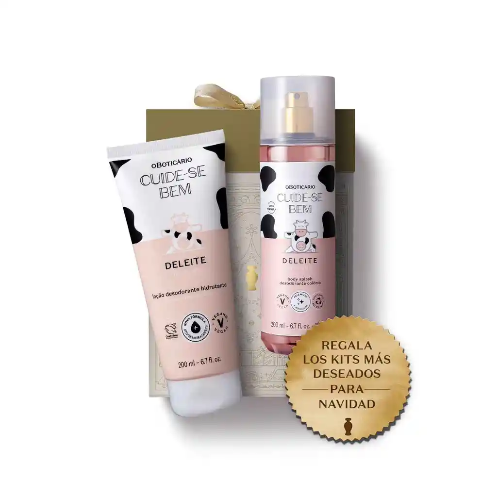 O Boticario - Kit De Regalo Navidad Deleite (locion Corporal + Body Splash)
