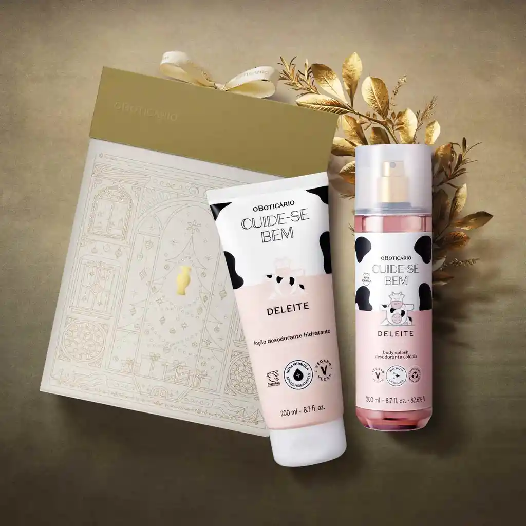 O Boticario - Kit De Regalo Navidad Deleite (locion Corporal + Body Splash)