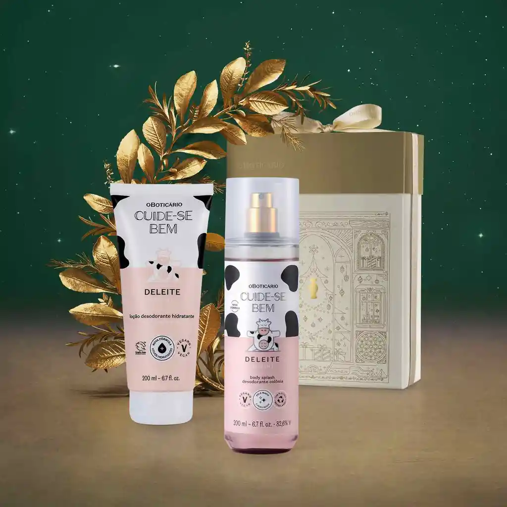 O Boticario - Kit De Regalo Navidad Deleite (locion Corporal + Body Splash)