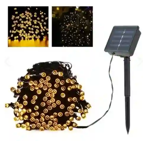 Luces Led Guirnalda Solar 200 Color Cálido Solar