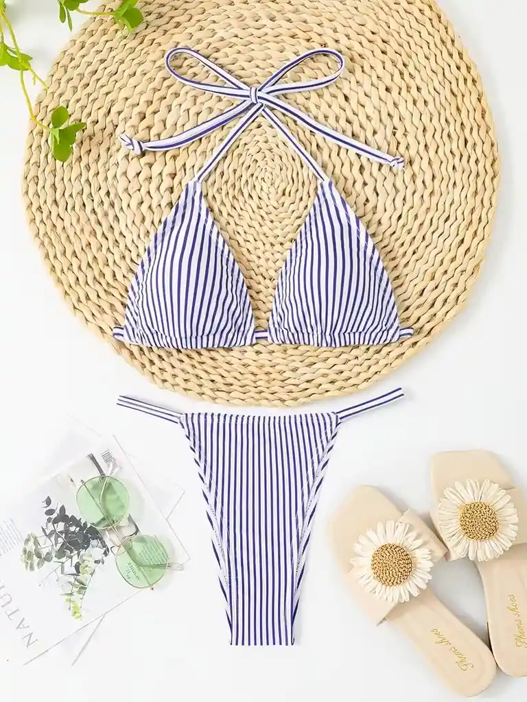 Conjunto De Bikini De Mujer Con Top , Talla M #3