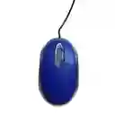 Mouse Con Cable De Color Azul Oscuro Optico