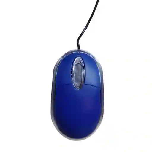 Mouse Con Cable De Color Azul Oscuro Optico