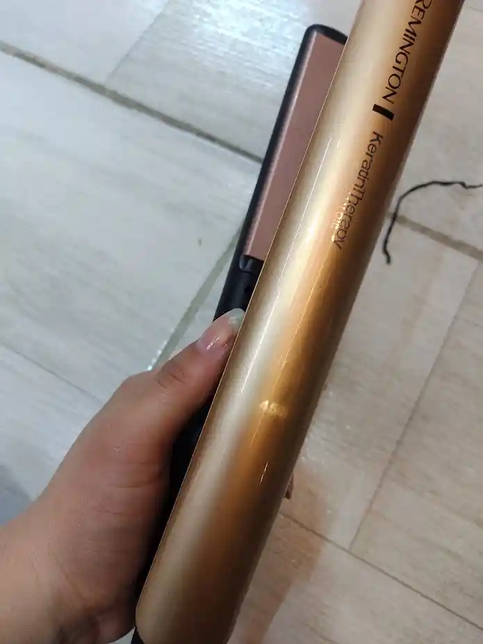 Plancha Para Cabello Remington Keratin Therapy + Argan Oil Color Rosa Bronce