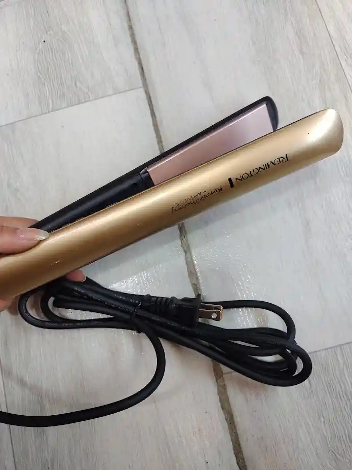 Plancha Para Cabello Remington Keratin Therapy + Argan Oil Color Rosa Bronce