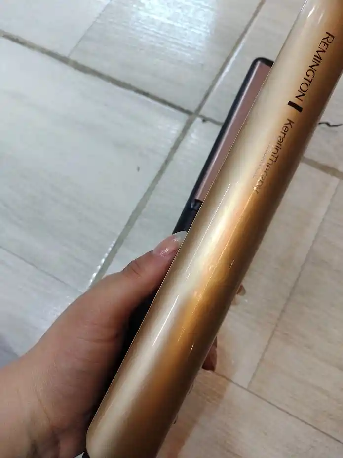 Plancha Para Cabello Remington Keratin Therapy + Argan Oil Color Rosa Bronce