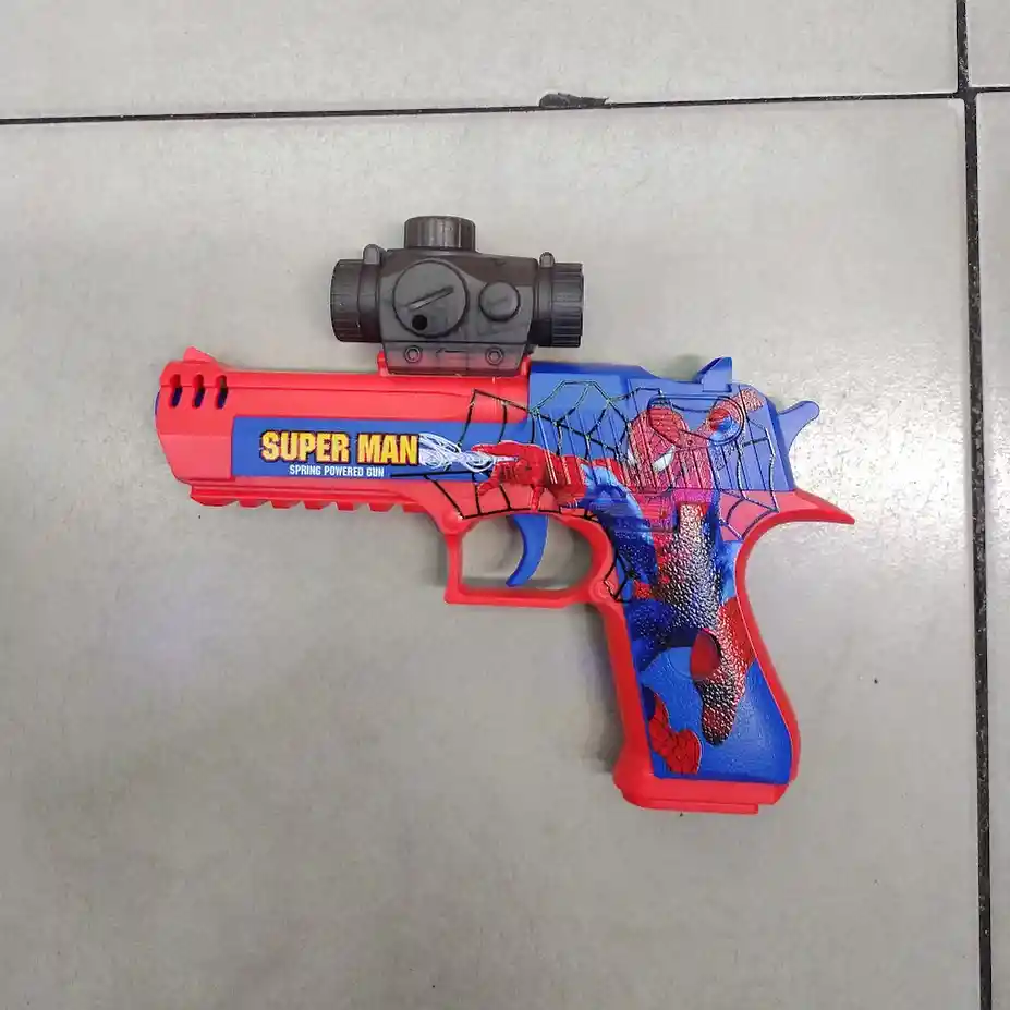 Pistola De Juguete Hidrogel Bombas De Agua Y Misiles Blandos Manual Spiderman Hombre Araña