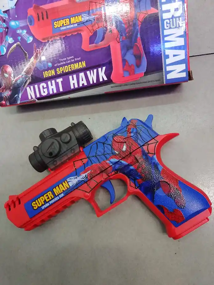 Pistola De Juguete Hidrogel Bombas De Agua Y Misiles Blandos Manual Spiderman Hombre Araña