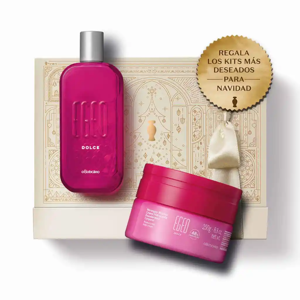 O Boticario - Kit De Regalo Navidad Mujer Egeo Dolce (perfume Femenino + Crema Hidratante Corporal)