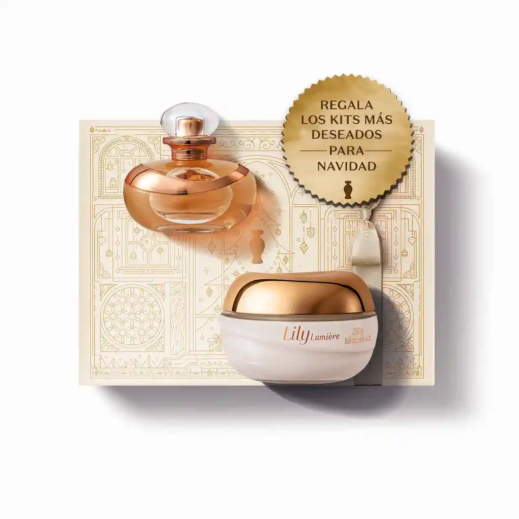 O Boticario - Kit De Regalo Navidad Femenino Lily Lumiere (crema Hidratante Corporal + Perfume Femenino)