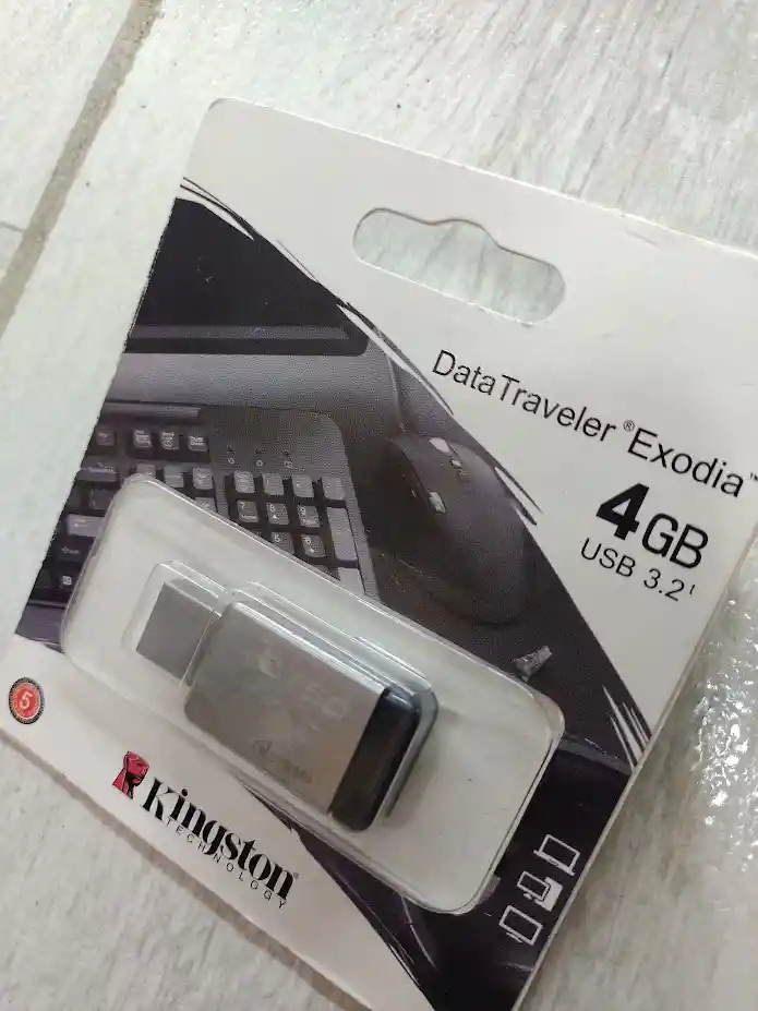 Memoria Usb Kingston 4 Gb Exodia Plateada Con Negro