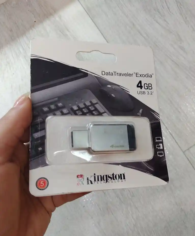 Memoria Usb Kingston 4 Gb Exodia Plateada Con Negro