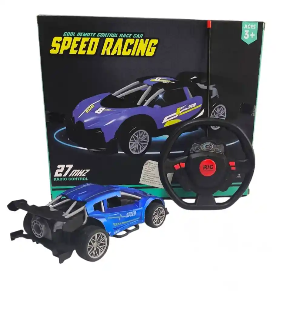Carro De Juguete Control Remoto Color Azul Speed Racing